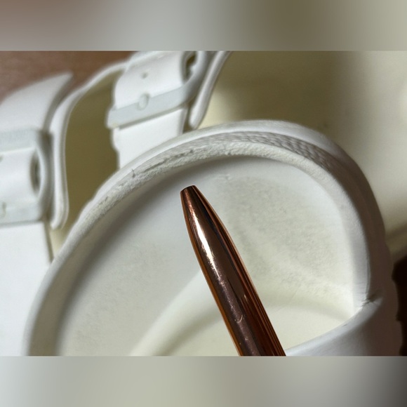 Birkenstock Sandals Men’s Classic White Rubber Double Strap Arizona Size 12 - Picture 10 of 12